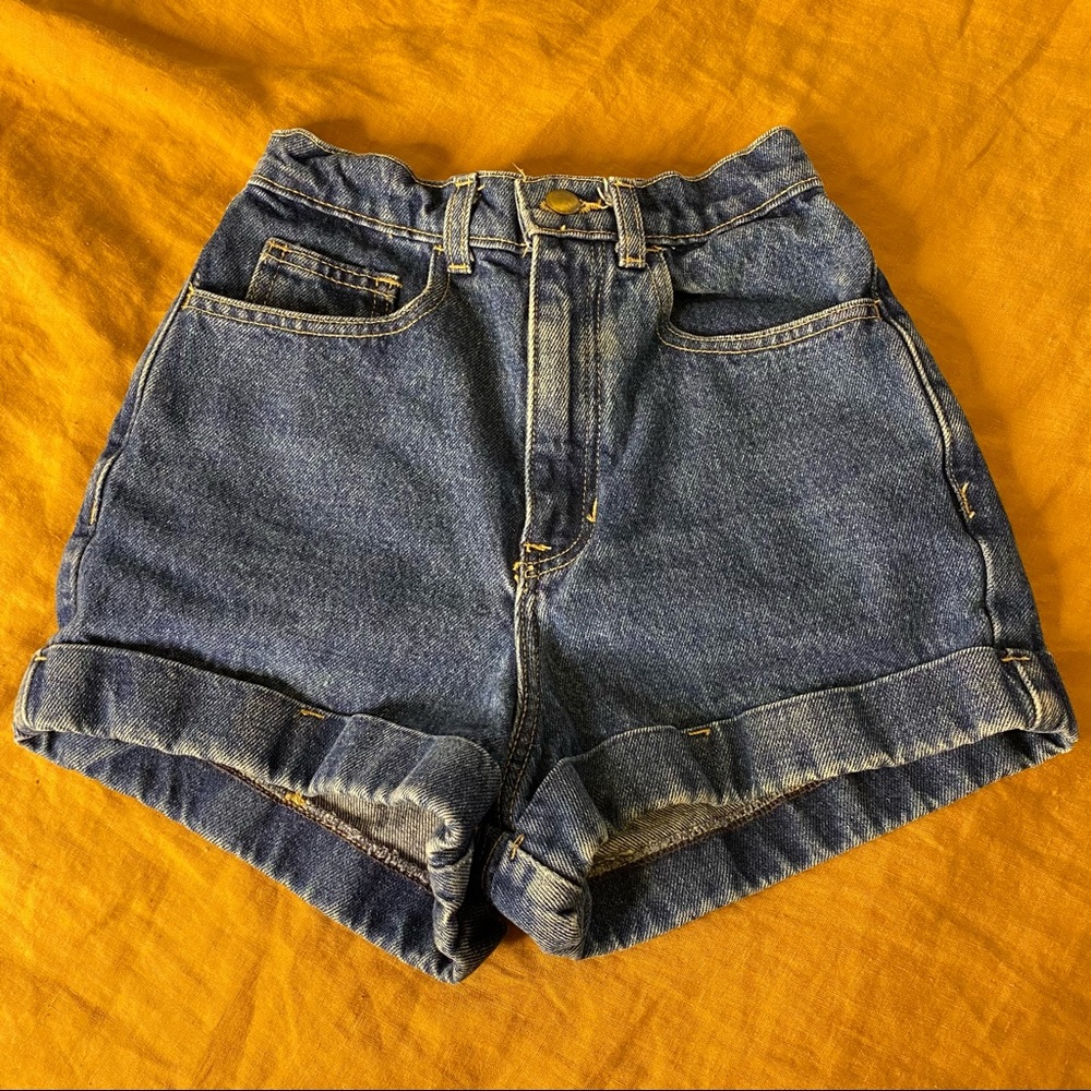 American Apparel High Waist Cuff Shorts